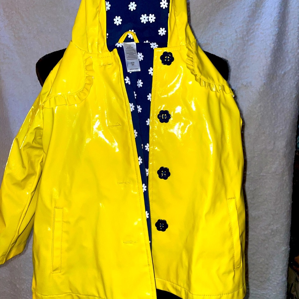 Girls yellow rain coat